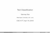 Text Classificationsanmay/teaching/cse417-spring19/text... · />In the Gangster / Drug scene genre it is hard to have a convincing storyline (this movies does not, i mean Sebastians
