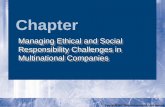 Chapter€¦ · Corporate Social Responsibility •Idea that businesses have a responsibility to society beyond making profits •Closely related to business ethics •Must take into