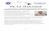 Hawaii Chapter HE EA MAKAMAE · challenges. Your new Chapter Board will try to deliver meaningful technical updates, interesting and informative membership meetings, technical support