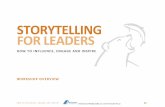 STORYTELLING!FOR!LEADERS!PROGRAM! STORYTELLING# … · –!storytelling,!storyUlistening!and!storyUtriggering!–!to! inﬂuence,!engage!and!inspire!people.!! STORY>LISTENING#IS#THE#ART#OF#