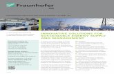 Flyer: Innovative Solutions for Sustainable Energy Supply ... · INNOVATIVE SOLUTIONS FOR SUSTAINABLE ENERGY SUPPLY AND MANAGEMENT A reliable and resilient supply of energy is a key