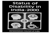 Status Disability - Rehabilitation Council of Indiarehabcouncil.nic.in/writereaddata/Cover_Page.pdf · The Vice-President of India, Shri Krishan Kant, is glad to know that the Rehabilitation