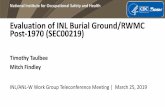 NIOSH/DCAS: Evaluation of INL Burial Ground/RWMC Post-1970 ... · 1. Solid WasteRetrieval Test(1971) 2. Initial Drum Retrieval (1974-1978) 3. Early WasteRetrieval (1976-1978) Production