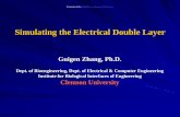 Simulating the Electrical Double Layer · EDL capacitance varies as a function of – Dielectric constant – Compact layer thickness – Electrode size – Electrolyte concentration