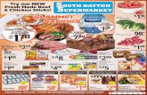 Fresh Made Beef SOUTH DAYTON & Chicken Sticks! SUPERMARKETsouthdaytonsupermarket.com/shoptocook/Content/CircularPDF/0055… · 8 count, 16 oz. 69¢ $299 5/$5 $699 2/$5 4/$5 $269 $499