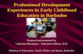 Professional Development Experiences in Early Childhood ... Proyectos Actividad... · Professional Development - Parental Involvement •Parent Education for Development in Barbados
