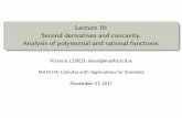 Lecture 18: Second derivatives and concavity. Analysis of polynomial …lebed/L18_.pdf · X a polynomial of odd degree n has no global extrema on R; X a polynomial of even degree