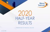 Présentation PowerPoint...9.3 9.7 1.9 2.0 H1 2019H1 2020 Mobile Internet customer base (million) MOROCCO / MOBILE INTERNET :Continued growth 55% 64% 0,0 50,0 100,0 150,0 200,0 250,0