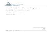 Haiti Earthquake: Crisis and Response · 2016-05-03 · Haiti Earthquake: Crisis and Response Congressional Research Service Summary The largest earthquake ever recorded in Haiti