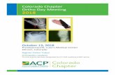 Colorado Chapter Ortho Day Meeting 2018 - ACP · efficient, practical, evidence-based approach to orthopedic problems • Injection techniques • Physical exam tools • Imaging