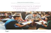 Communities First Lessons Learnt - Senedd Cymru documents/cr-ld11238/cr-ld11238-e.pdf · Communities First Lessons Learnt Author Orr, Robert \(Assembly Communications\) Created Date