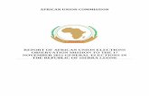 REPORT OF AFRICAN UNION ELECTIONS OBSERVATION … · 5. The objective of the African Union Elections Observation Mission was to make an independent, objective and impartial assessment
