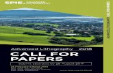 Advanced Lithography 2018 CALL FOR PAPERSspie.org/Documents/ConferencesExhibitions/AL18-Call-L.pdf · We welcome your participation for the 2018 SPIE Advanced Lithography Symposium