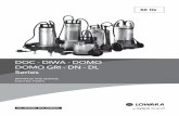 DOC - DIWA - DOMO DOMO GRI - DN - DL Series · 2012-09-05 · cod. 191014421 rev.b ed.08/2012 60 hz doc - diwa - domo domo gri - dn - dl series drainage and sewage electric pumps