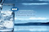 CONSUMER GUIDE TO NSF International Certified Lead ... · replace filter cartridges and other items as recommended using NSF certified filters. Why filters must be changed Many filtration