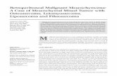 Retroperitoneal Malignant Mesenchymoma: A Case of … · 2009-07-07 · Retroperitoneal Malignant Mesenchymoma Consisting of Osteosarocoma, Leiomyosarcoma, Liposarcoma and Fibrosarcoma