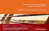 Qantas Airways Limited€¦ · Target’s Statement THIS IS AN IMPORTANT DOCUMENT AND REQUIRES YOUR IMMEDIATE ATTENTION. If you are in any doubt about how to deal with this document,