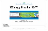 English 8 - npsk12.com...English 8th Phase IV May 18 to June 5, 2020 Name: School: Teacher: NPS Curriculum & Instruction . NPS English Office . Learning in Place 2020/Phase IV . 8.