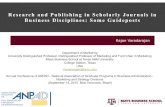 Research and Publishing in Scholarly Journals in Business ... Publishing Published ! Varadarajan, Rajan