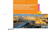 European cities hotel forecast for 2016 and 2017...for 2016. A positive travel backdrop Growth in the travel and hospitality sector is expected to continue to outpace the wider economy
