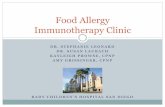 Food Allergy Immunotherapy Clinic · To prevent or decrease the severity of allergic reactions after accidental ingestion. ... Avoid exercise and heat exposure around time of dose