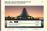 RISK GOVERNANCE GLOBAL SERIES MASTER CLASS · RISK GOVERNANCE MASTER CLASS For Senior Managers and Board Members Training & Certi˜cation Center for Risk Management & Sustainabilities