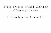 Pio Pico Fall 2019 Camporee - piopicobsa.org€¦ · and follow the Rio Hondo Camporee signs. 4 Camp-O-Ree Schedule Friday 2:00 PM This is the earliest you may arrive and set up camp
