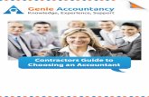 Contractors Guide to Choosing an Accountant · online accountants – many offer no more than access to online accounting software and do not actually act as your accountant! To gain