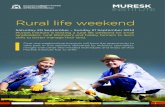 Rural life weekend - Shire of York · Rural life weekend Muresk Institute is hosting a rural life weekend for small landholders, rural lifestylers and hobby farmers to learn skills