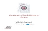 Compliance in Multiple Regulatory Settings a Holistic Approach · • Risk and compliance efforts are migrating from compliance-based island solutions to strategic risk frameworks