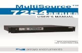 530-1053A - 7254 TEC MultiSource User's Manual - FINAL...7254 Series MultiSource User’s Manual · Page 3 Introduction Thank you for choosing the 7254 TEC MultiSource multi-channel