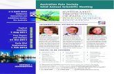 Australian Pain Society - DC Conferences · P 61 2 9954 4400 | F 61 2 9954 0666 | E aps2012@dcconferences.com.au CONTACT! INFORMATION S U B M I S S I O N D E A D L I N E S! Neuropathic