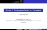 Vahid Meghdadi meghdadi@ensil.unilim · Vahid Meghdadi Chapter 4: Continuous channel and its capacity. Outline Di erential entropy Capacity of Gaussian channel Capacity of fading