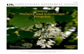 PR-486: 2003 Nursery and Landscape Program · 2003 Nursery and Landscape Program PR-486 Research Report Kentucky Agricultural Experiment Station • University of Kentucky • College
