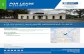 FOR LEASE / / Properties · Properties - 770338. Page 2. Jacksonville, FL 32216 - Southside Submarket 7,000 SF Office Lease Signed Feb 2018 for $12.00 Triple Net (Asking) 2117 University