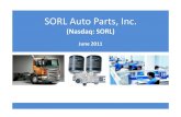 SORL Auto Parts, Inc. · Global braking solutions Vision, Mission and Strategy Vision Mission Strategic highlights Expand Globally Focus on Innovation forincreasedsafety and fuel