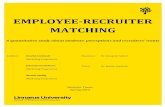 EMPLOYEE-RECRUITER MATCHING626431/FULLTEXT01.pdf · EMPLOYEE-RECRUITER ... Attracting the right people for the jobs is of big interest for employers, to ... grades, personality as