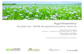 AgriStability Guide for 2019 Supplementary Forms · AgriStability Supplementary Forms (2014) Guide Forms Availability Personalized Supplementary forms pre-populated with a producer’s