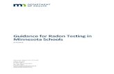 Guidance for Radon Testing in Schools€¦ · radon testing, the district must conduct the testing according to the state’s ‘Radon Testing Plan.’ The ANSI/AARST standard referenced