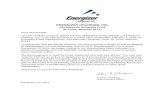 ENERGIZER HOLDINGS, INC. · 2015-12-17 · ENERGIZER HOLDINGS, INC. 533 Maryville University Drive St. Louis, Missouri 63141 Dear Shareholder: You are cordially invited to attend