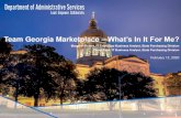 Team Georgia Marketplace –What’s In It For Me?doas.ga.gov/assets/State Purchasing/Sessions/TGM_WhatsInItForMe… · Codes search, Link to TGM for supplier registration and profile
