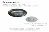 INTELLIBRITE 5G WHITE AND COLOR POOL AND SPA LIGHTS · (P/N 79206600 and P/N 79206700) and Cord Seal Kit (P/N 670044). • Under no circumstances replace lights by splicing wire under