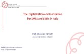 The Digitalization and Innovation for SMEs and SMPs in Italy · 2019-07-03 · THE DIGITALIZATION AND INNOVATION FOR SMES AND SMPS IN ITALY 3 The Italian Budget Law set up a public