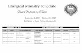 Liturgical Ministry Schedule Fall Ordinary Time · 08:30 AM John Kocon Amelia Gamble Janice DeMatto Katie Rieder N/A 10:30 AM Camille Stockdale N/A Teresa Fronheiser Judy Fittipaldi