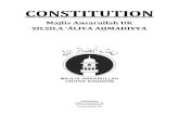 Constitution - Ansar · The love of Allah. ii. The spirit to promote and propagate the teachings of Islam. iii. The urge to preach Islam and serve mankind. iv. The spiritual and moral