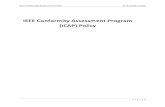 IEEE Conformity Assessment Program (ICAP) Policy...the environment in which conformance was measured. The Statement of Conformance may be developed and completed by an ICAP Authorized