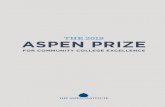 THE 2019 ASPEN PRIZE · The Aspen Prize for Community College Excellence . honors institutions that strive for and achieve exceptional and equitable levels of success for all students,