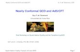 Nearly Conformal QCD and AdS/CFT · Nearly Conformal QCD and AdS/CFT G. F. de Teramond, UCR´ The Holographic Correspondence Original correspondence between N= 4 SYM at large NC and
