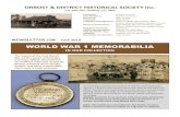 WORLD WAR 1 MEMORABILIAorbosthistory.com.au/newsletters/158 N - WORLD WAR 1... · 2019-09-13 · WORLD WAR 1 MEMORABILIA IN OUR COLLECTION The impact of the First World War on the