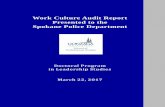 Work Culture Audit Report Presented to the Spokane Police … · 2017-03-24 · 4 Executive Summary of Findings Work Culture Audit of the Spokane Police Department There are two concepts